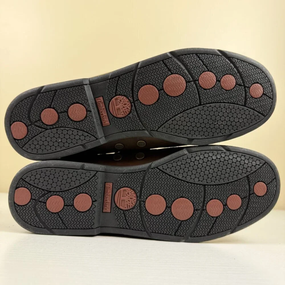 NEW Timberland Men's Brown Leather Moc Toe Boat Shoes